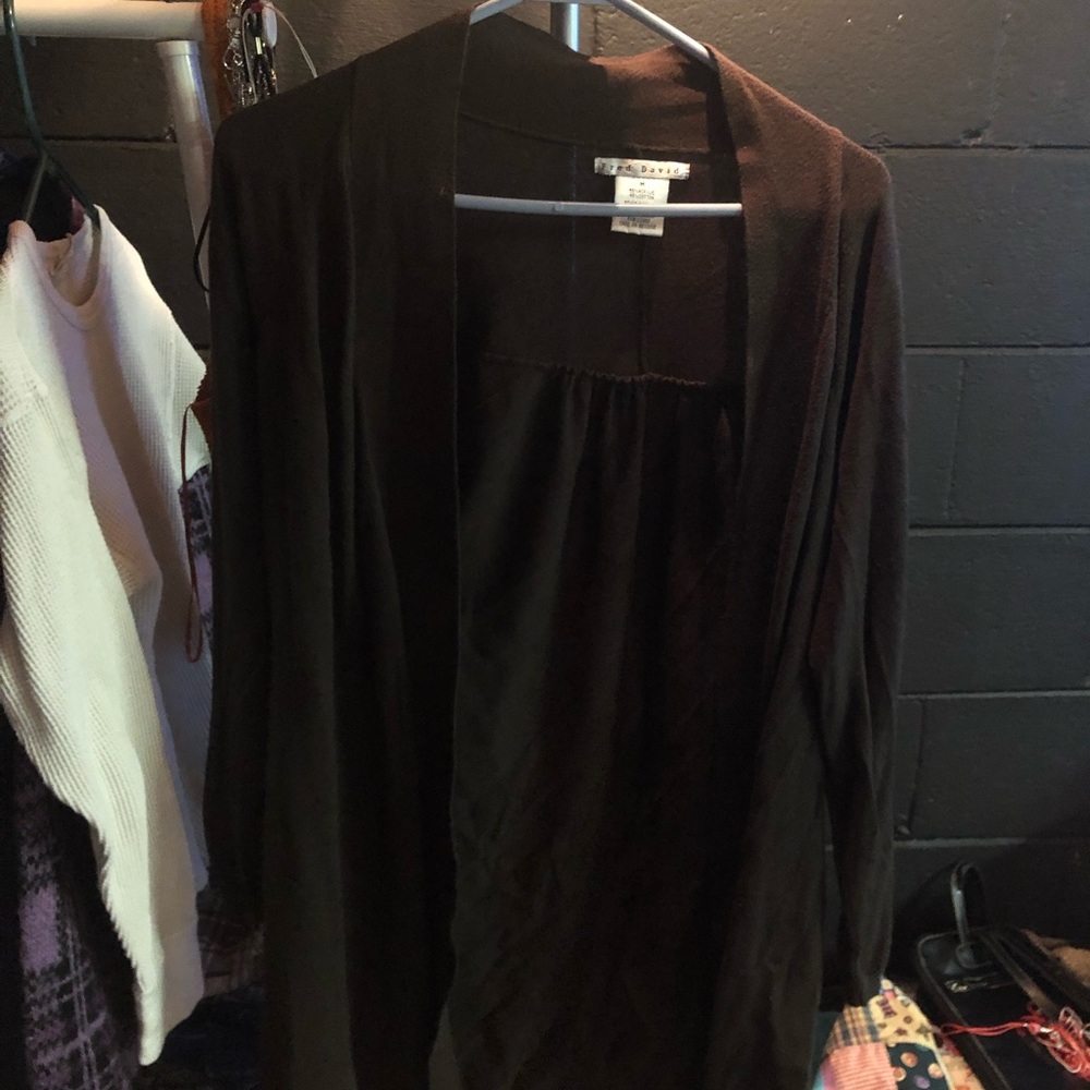 FRED DAVID BROWN CARDIGAN